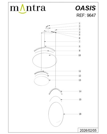 OASIS * LAMPARA LED 40W ORO - 3 COLGANTES - DIMABLE TRIAC